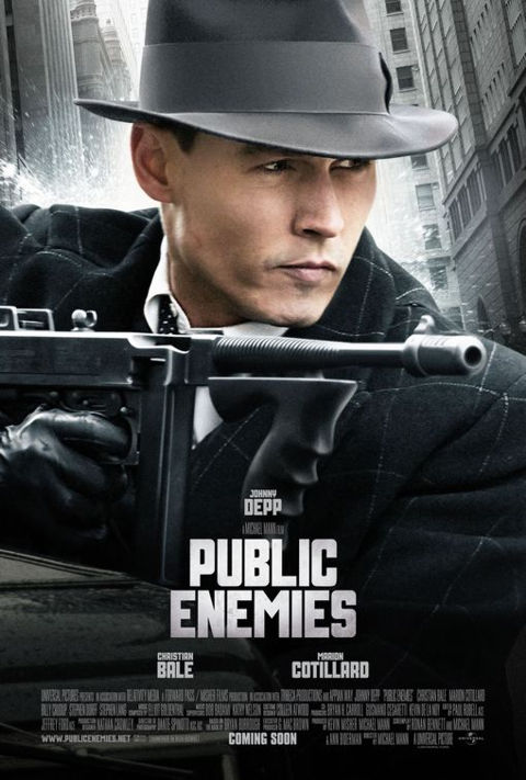 johnny depp public enemies poster. Public Enemies hits theaters