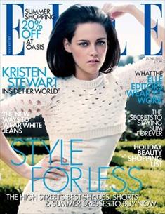 kristen stewart on elle uk 2012 cover image